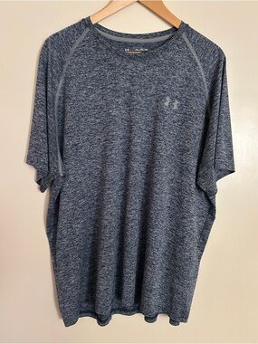 Under Armour Men’s Denim Blue Heat Gear Short Sleeve Tee 2XL